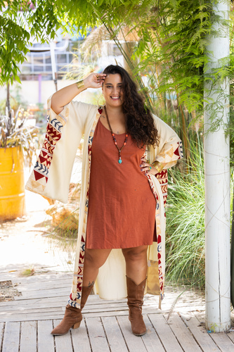 שמלת כתפיות מידי plus size