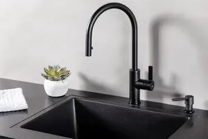 ברז מטבח נירוסטה נשלף דגם מייבל MAYBLE שחור מט 52911 שוני SHONY