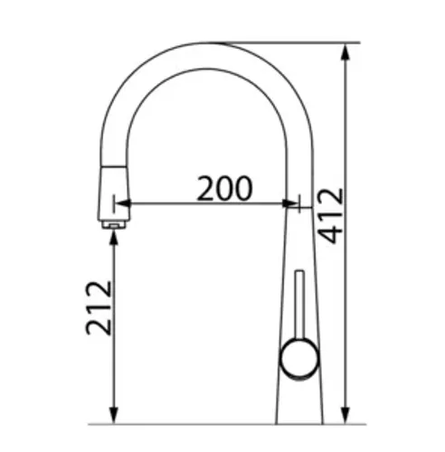 ברז מטבח נשלף דגם אנג'לינה ANGELINA כרום 55203-EDC שוני SHONY
