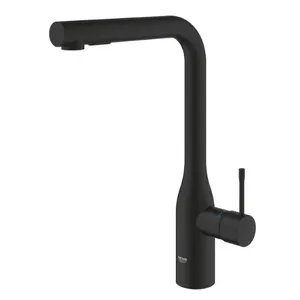 ברז מטבח 90 מעלות נשלף דגם אסנס גרואה - GROHE שחור מט GR-30504KF0 GROHE גרואה