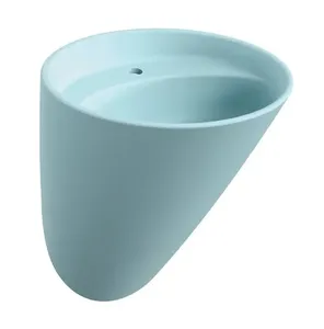 כיור רחצה חרס מונובלוק 53.5X46.5 ס"מ ונציה VENICE כחול קרח מט DorRaphael