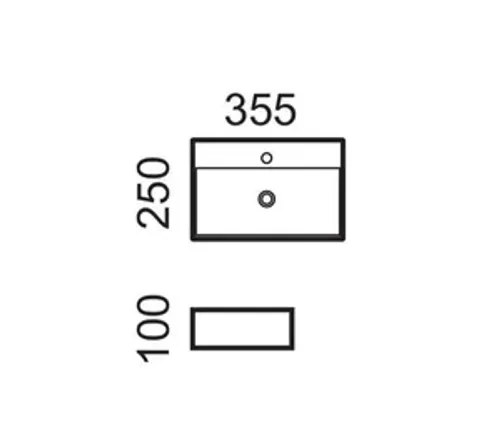כיור מונח/תלוי 35.5X25 ס