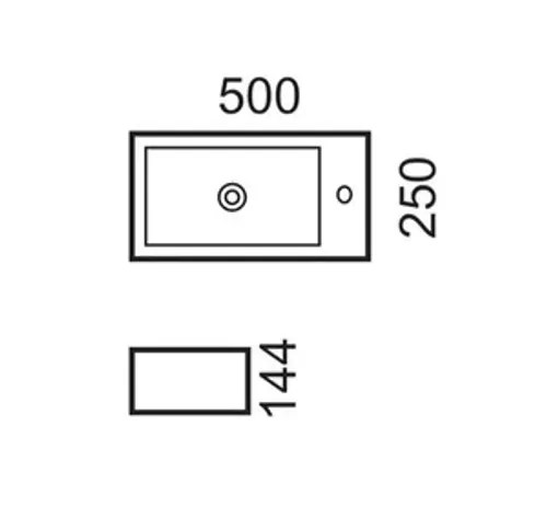 כיור מונח/תלוי 50X25 ס