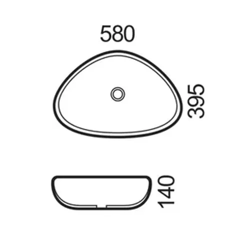 כיור חרס מונח 58X39.5 ס