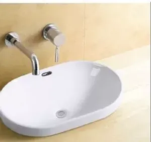 כיור מונח / חצי שקוע אורבן לבן / שחור 60/40