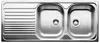 כיור מטבח נירוסטה בלנקו 50X121X17 ס"מ TIPO 8S טיפו BLANCO BLANCO בלנקו