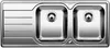 כיור מטבח נירוסטה 50X116X19 ס"מ בלנקו MEDIAN 8S IF מדיאן BLANCO BLANCO בלנקו