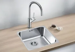 כיור מטבח בלנקו סופרא נירוסטה 44X44X17.5 ס"מ BLANCO – באחריות ניגא