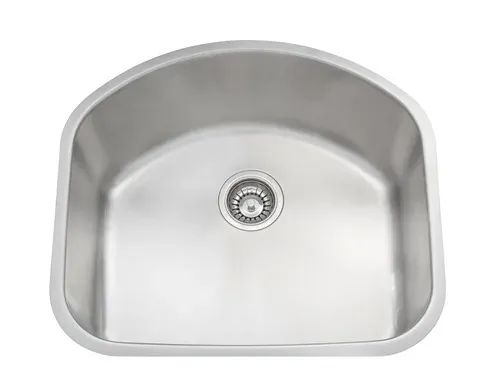 כיור מטבח נירוסטה יחיד מעוגל 51.7X57.8X25 ס