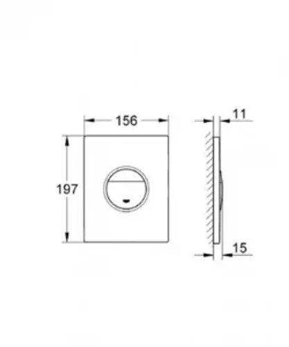 לחצן הדחה אנכי דו כמותי כרום GROHE - גרואה 38765000 GROHE גרואה