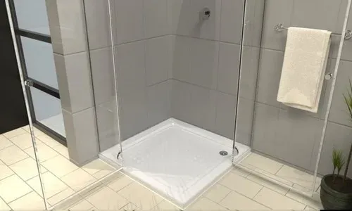 אגנית אקרילית קלאסית 90*90 ס