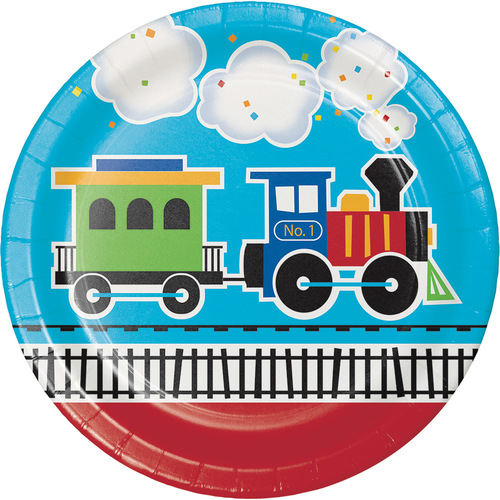 צלחות נייר 9 הנה באה הרכבת 8 יח'