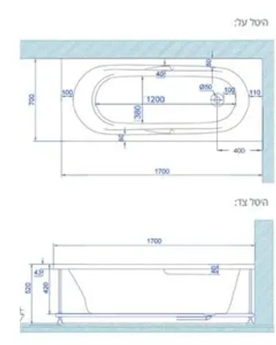 ג'קוזי יוקרתי 170/70 ס