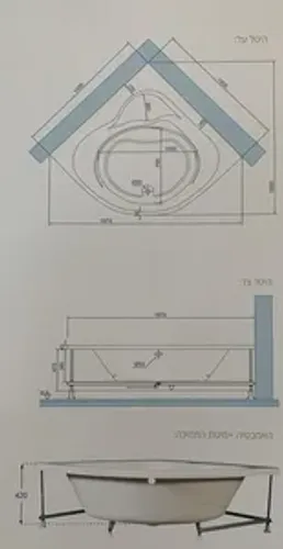 אמבטיה יוקרתית 140/140 ס