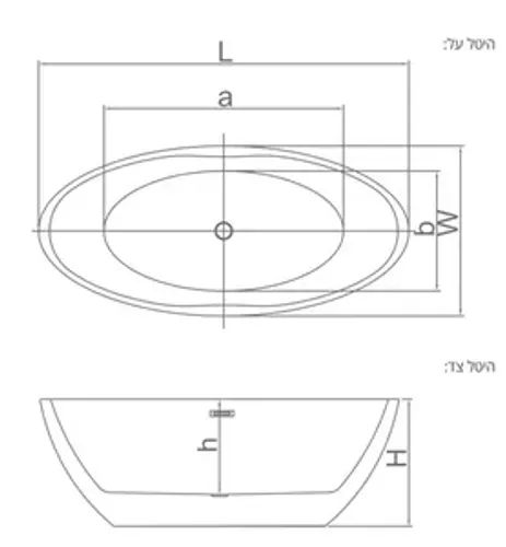 אמבטיה יוקרתית 170/78/60 ס