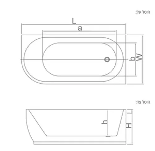 אמבטיה יוקרתית 170/80/59 ס