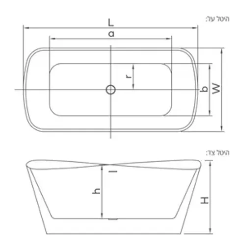 אמבטיה יוקרתית 170/78/66 ס