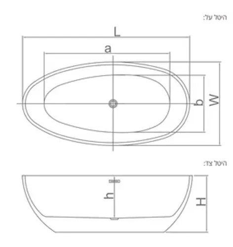 אמבטיה יוקרתית 180/90/59 ס
