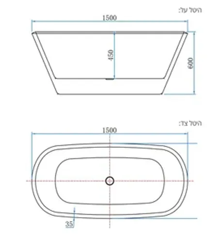אמבטיה יוקרתית 150/78/60 ס