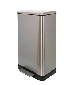 פח אשפה למטבח 50 ליטר JAVA טריקה שקטה ניקל מט 8858ST מלדן