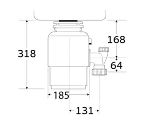 טוחן אשפה ISE66 עם 0.75 כוח סוס (3/4 כ