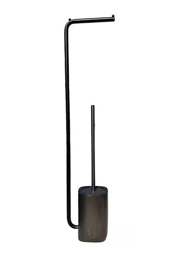 מעמד רצפתי לנייר + מברשת אסלה גרפיט CDC-400115 מלדן
