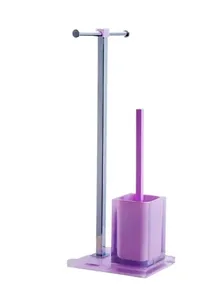 מברשת אסלה מונחת עם מעמד לנייר טואלט סקוור - SQUARE סגול SPR-100555 מלדן