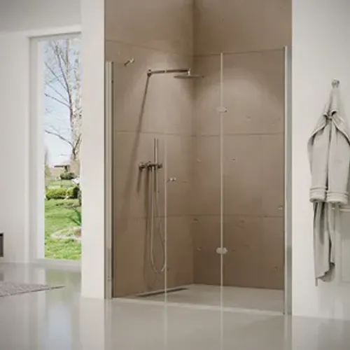מקלחון חזית דלת הרמוניקה + דופן קבועה קאסטל 96-165 ס