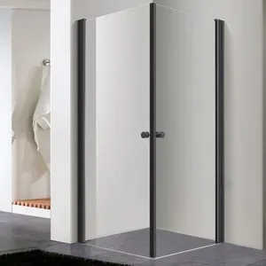 מקלחון טווין שחור TWIN BLACK 90/90