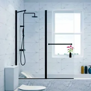 אמבטיון 120 SELAQUA - סלע אקווה דופן קבועה ודלת IN/OUT שחור BATH2806 פורום