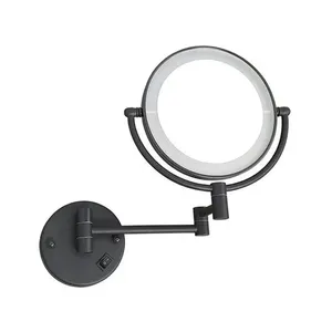 מראה תלויה מרפק תאורת לד פי 7 שחור מט דגם ארט MR3035BK מלדן