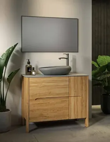 ארון אמבטיה קווינס עץ מלא 120/47 ס
