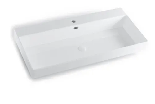 כיור חרס אינטגרלי מונח מלבני 100X47X15 ס