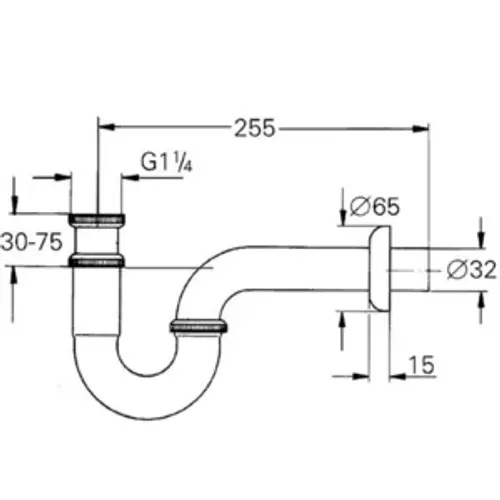 סיפון 11/4 כרום GROHE גרואה 28947000
