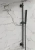 מוט נייד BRASS: מוט מזלף מאחז מתכוונן צינור גמיש שחור מט - אריסטו ARISTO סניטק