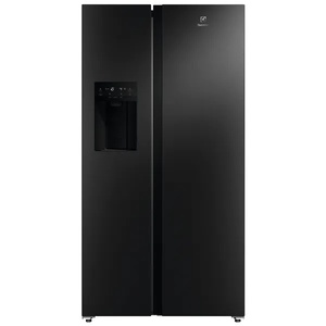 מקרר SBS דלת מול דלת - נירוסטה מושחרת - 595 ליטר - Electrolux דגם ESE6670A-B - עם קיוסק אוטומטי למים וקרח