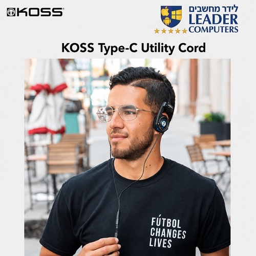 Koss Utility USB-C Audio Cable | כבל מתאם אודיו לאוזניות מ-2.5 מ