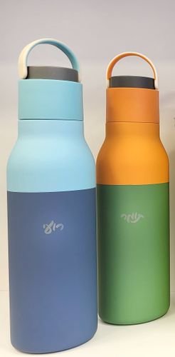 בקבוק תרמי נירוסטה חם/קר עם קש סיליקון - 650 מ