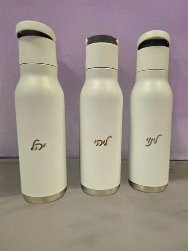 בקבוק תרמי נירוסטה חם/קר עם קש סיליקון - 650 מ