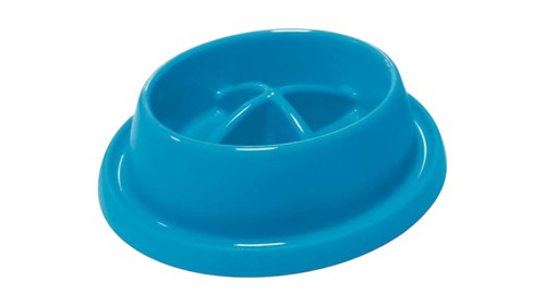 גאופלאסט קערה פלסטיק כחולה לאכילה איטית - 500 מ