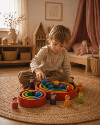 צעצועי וולדורוף מונטסורי כדורי עץ 6003