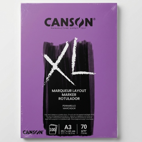 בלוק מרקר A3 70 גר 100 דף Canson XL Marker