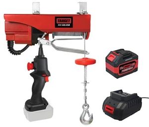 גוף כננת הרמה נטענת 18V 125/250 ק"ג + מטען לסוללות 18V דגם + סוללת FORCE CORE 18V/6AH