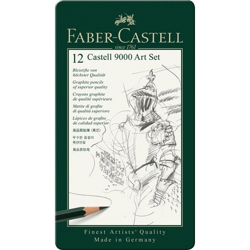 סט 12 יח' עפרונות רישום '9000' Faber Castell
