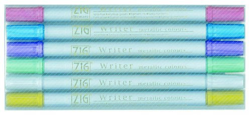 סט טושים Writer זיג 8000 מטלי 6 צבעים