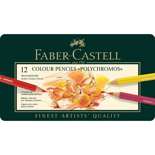 סט 12 עפרונות צבעוניים פוליכרומוס Faber Castell