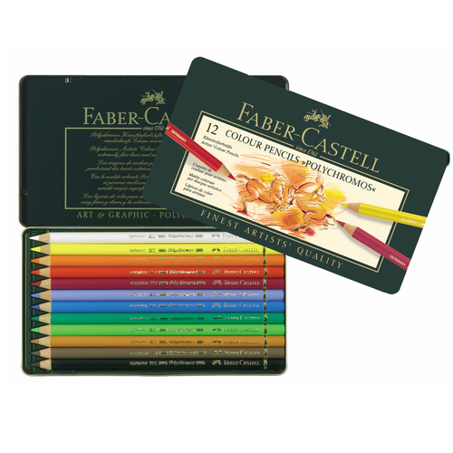 סט 12 עפרונות צבעוניים פוליכרומוס Faber Castell