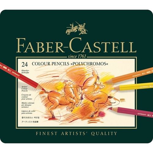 סט 24 עפרונות צבעוניים פוליכרומוס Faber Castell