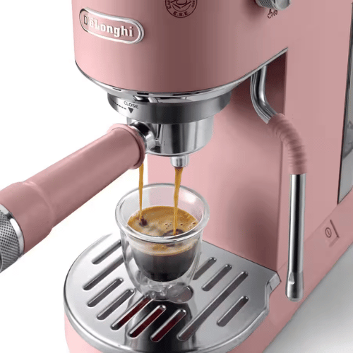 מכונת אספרסו ידנית דלונגי דדיקה דואו ורוד DeLonghi Dedica Duo EC890.PK