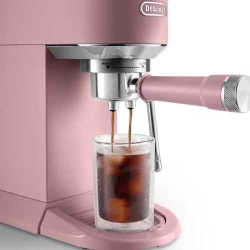מכונת אספרסו ידנית דלונגי דדיקה דואו ורוד DeLonghi Dedica Duo EC890.PK